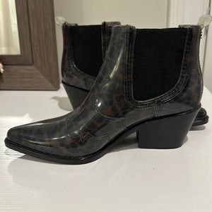 Sam Edelman Black and Brown Winter Rain Boots